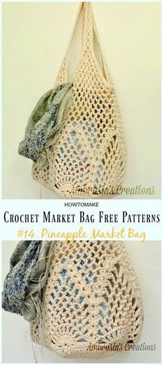 crochet market bag free patterns