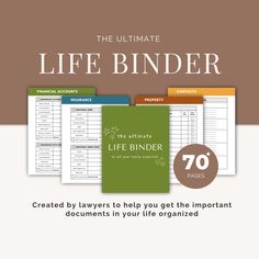 the ultimate life binder with 70 pages to help you get the important documents in your life organized