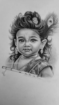 Krishna Portrait Sketch, Lord Krishna Portrait, Krishna Portrait, Holi Pictures, God Painting, Sketch Images, Tools Drawing, Shiva Tattoo Design, Krishna Drawing