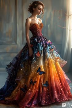 Strange Dream, Star Night, Trendy Outfit Ideas, Gowns Dresses Elegant, Fairytale Fashion, Oscar Dresses, Fantasy Dresses, Fashion Illustration Dresses, Fantasy Gowns