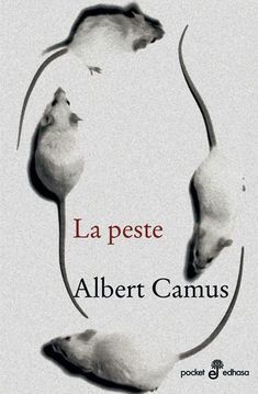 the cover of la peste by albert camus, with two mice on it