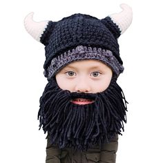 PRICES MAY VARY. Detachable and adjustable beard for perfect placement Hand knit helmet and beard Cold weather protection Recommended ages 1 to 6 years old Comes in a variety of different beard colors Authentic Beard Head hats kids love! Fits ages 1 to 6 years old best.  Beard Head Beard Knit Hats may be funny hats, but they also put the FUN in FUNctional! 
 They will keep you warm and protect your child’s face even in the harshest weather. A Beard Head knit beanie with beard facemask is a perfe Crochet Beard Beanie, Knitted Beard, Yarn Beard, Crochet Beard, Beard Beanie, Fake Beards, Beard Hat, Beard Colour, Viking Beard