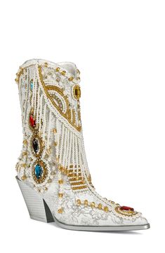 AZALEA WANG Astounding Crystal Embellished Western Boot (Women) | Nordstrom Western Gala, Fashion Business Ideas, Gardening Outfits, Diy Boots, Cowgirls Boots, Cowgirl Bride, Cowgirl Photoshoot, Tulle Skirts Outfit, Rhinestone Cowgirl