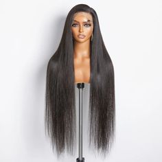 200% Density HD 13x6 Full Frontal Lace Wig Straight Full Thick Hair, Frontal Lace Wig, Hair Cleanser, Wig Straight, Full Frontal, Types Of Lace, Wide Tooth Comb, Mannequin Heads, Hair Strand