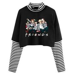 Striped Long Sleeve Tops, Street Dancing, My Hero Academia Merchandise, Look Grunge, Long Sleeve Striped Top, Fashion Inspiration Design, Crop Top Shirts, Top T Shirt