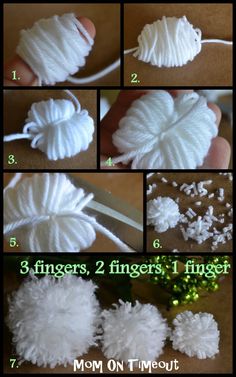 instructions for how to make a pom - pom flower