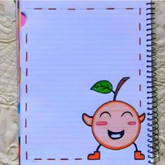 a notebook with an image of a cartoon character on it