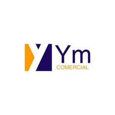 the yym commercial logo is shown in purple, orange and yellow colors on a white background