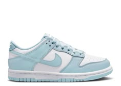 Dunk Low GS 'Glacier Blue' - Nike - FB9109 105 - white/glacier blue Glacier Blue Dunks, 6 Grade Outfits, Cute Blue Shoes, Womens Dunks, Blue And White Shoes, Shoes Nike Dunks, Sephora Wishlist, Shoes List, Pink Jordans