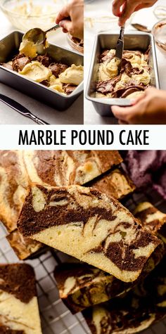 this marble pound cake is so delicious and easy to make it's the perfect dessert for any special occasion