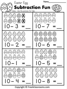 an easter addition worksheet for kids to practice subtraction fun and easy