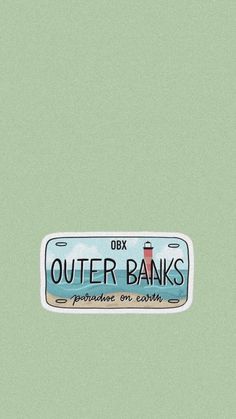 a sticker with the words outer banks on it