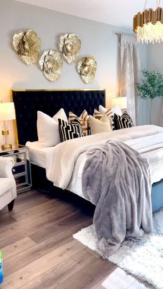 Duvet Ideas Bedroom, Elegant Bedroom Design, Glam Bedroom Decor, Luxe Bedroom, Luxury Room Bedroom, Classy Bedroom, Bedroom Decor Inspiration