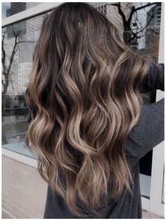 Ashy Brunette, Balayage Long Hair, Brown And Blonde, Balayage Hair Dark, Brunette Balayage Hair, Long Dark Hair