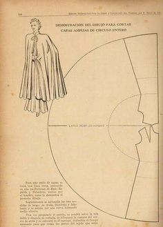 an old fashion pattern for a cape