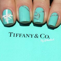 Tiffany Blue Nails, Tiffany Nails, Fantastic Nails, Unghie Sfumate, Blue Nail Polish, Blue Nail, Nail Polishes, Gorgeous Nails