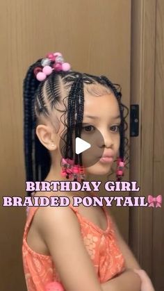 Cute Easy Braided Hairstyles For Little Black Girls Simple, Children's Braids Black Hairstyles, Back To School Braids Hairstyles For Kids, Little Black Girls Hairstyles For School Braids Cute, Pussycat Hairstyles For Kids Braids, Children Braided Hairstyles For Kids, Girl Braided Hairstyles Kids Black, Kid Birthday Hairstyles, Braids For Black Kids Girl Hairstyles