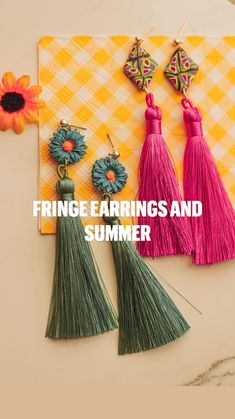 These would look gorgeous on you
 • with a pair of whit tee shirt
 • with a pair of fun sunglasses
 • Dressed up for dinner Fun Sunglasses, Fringe Earrings, Napkin Rings, Tassel Necklace, Tee Shirt, Tassels, Sunglasses, White, Home Decor