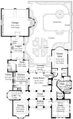 the floor plan for this luxury home