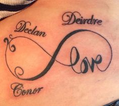 a woman with a tattoo on her stomach that says delaure and conser