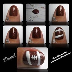 Love this football Sports Nails, Sports Mom