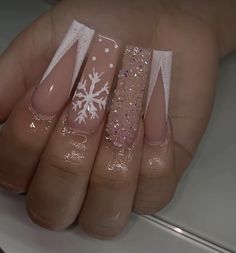 Christmas Nail Designs Acrylic, Amazon Beauty, Winter Nails Acrylic, Work Nails, Classy Acrylic Nails, Christmas Nails Acrylic