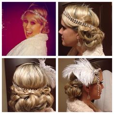 Great Gatsby Themed Party, 1920s Party, Flapper Costume, Gatsby Themed Party, Hoco Hair, 20s Fashion, Hair Affair