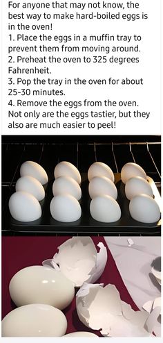 Recipes Using Duck Eggs, Cook Egg In Microwave, Oven Eggs, Eggs Oven, Eggs In Oven, Making Hard Boiled Eggs, Amazing Food Hacks, Duck Eggs, Breakfast Brunch Recipes