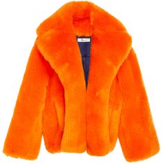 Orange Faux Fur Coat, Orange Fur Coat, Jackets Oversized, Shawl Collar Jacket, Cl Fashion, Boujee Outfits, Orange Jacket, Orange Orange, Long Sleeve Jacket