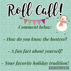 a christmas card with a snowman saying roll call