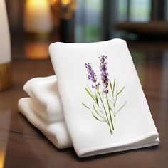 Elevate your space with our Lavender Sprigs Fingertip Towel. Crafted from luxury materials, this elegant towel showcases delicate purple flowers, perfect for adding a spa-like touch to your powder room. Ideal as a guest towel, its soft texture adds charm and comfort. Bring authenticity and style into your home today! Crafted from a luxurious blend of microfiber velour and cotton terrycloth, this hand towel is soft to the touch and incredibly durable. It measures a generous size and is perfect fo Lavender Sprigs, Powder Room Decor, Hand Towels Bathroom, Custom Towel, Guest Towel, Fingertip Towels, Bouquet Design, Spring Bouquet, Housewarming Present