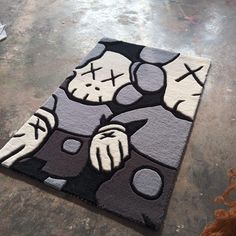 a rug with an image of a cartoon character on it