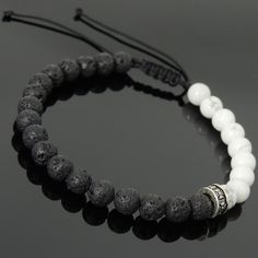 Apple Makeup, Healing Stones Jewelry, Bracelets Design, Discount Dance, White Howlite, Silver Gemstone Jewelry, Mens Beaded Bracelets, Beaded Bracelets Diy, Lava Rock