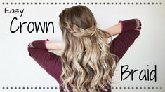 Half Up Half Down Hair Tutorial, Braided Half Up Half Down Hair, Youtube Hair Tutorials, Half Crown Braids, Youtube Hair, Half Up Hairstyles, Crown Braids, Braid Crown