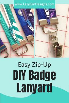 the easy zipper - up diy badge lanyard is an easy way to make it easier