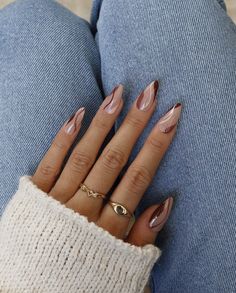 Brown Nails Design, Nails Brown, Nude Nail Designs, Thanksgiving Nails, Easter Nails, Nails 2023