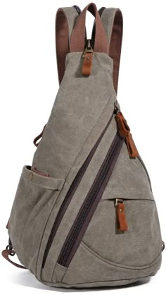 27 Best Crossbody Purses (2022) - Paisley & Sparrow Sling Bags Women Casual, Sling Bags Women, Canvas Sling Bag, Crossbody Backpack, Green Backpacks, Travel Backpacks, Mini Mochila, Sling Pack, Travel Sports