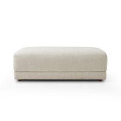 the footstool is made out of fabric and wood