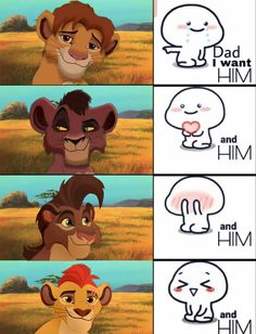 the lion king has four different expressions