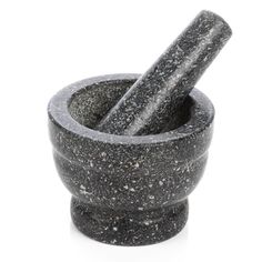 a mortar and pestle on a white background