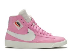 Wmns Blazer Rebel Mid 'Pink' - Nike - BQ4022 602 - psychic pink/summit white-black | Flight Club Womens Nike Blazer, Nike Sneakers Outfit, Sneaker Outfits Women, Nike Blazers, Sneaker Outfits, All Nike Shoes, Nike Blazers Mid, Baskets Nike, Fresh Shoes