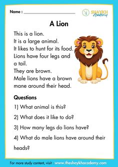 a lion worksheet for kids to learn how to read the letter s and what is