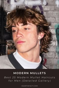 The Best 25 Modern Mullet Haircuts for Men (Detailed Gallery) | 25 Trendy Modern Mullet Haircuts for Men: The Ultimate Guide To New Mullet Hairstyles Mens Haircut Flow, Mohawk Straight Hair, Curly Shag Haircut Men, Mens Shag Haircut, Growing Out A Mullet, Semi Mullet, Modern Mullet For Men Curly, Wavy Mullet Hair Men, Mens Modern Mullet