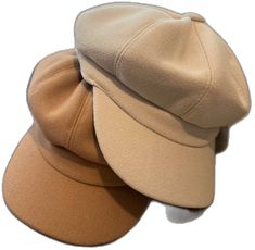 Beige Visor Hat For Fall, Beige Visor Hat For Winter, One Size Fits Most Beige Flat Cap, Trendy Beige Flat Cap, Beige Flat Cap One Size Fits Most, Winter Beige Visor Hat, Cheap Casual Winter Newsboy Cap, Beige Flat Cap, One Size Fits Most, Cheap Fall Newsboy Cap