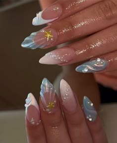 Birthday Nail Designs, Mermaid Nails, Vacation Nails, Nail Jewelry