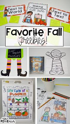 the fall activities for kids to do with their favorite books and crafts are included in this free printable pack