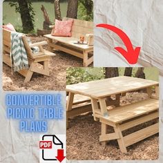 the instructions for how to build a picnic table