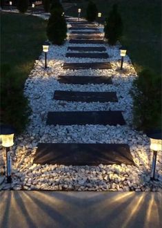 Lighted walkway Outdoor Walkway, Outdoor Path, Modern Barn, Beautiful Backyards