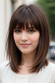 29+ Bangs Hairstyles Ideas 16 Bangs Styling Tips, Medium Length Bob With Bangs, Medium Hair Cuts With Bangs, Subtle Bangs, Bangs Styling, Teen Bangs, Medium Length Hair With Bangs