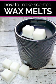 how to make scented wax melts in a cup with marshmallows on the side